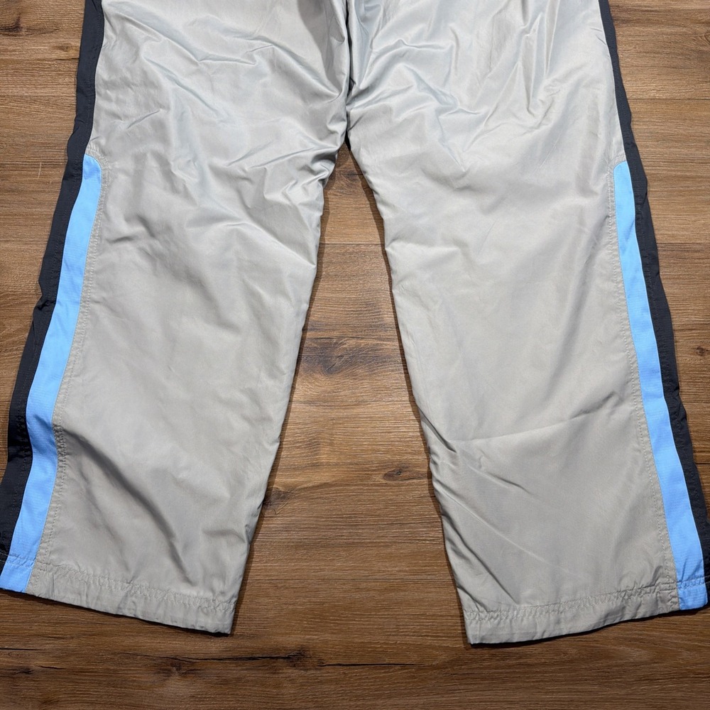 Nike Track Pants Mens XL Grey Black Striped Zip Windbreaker Silver Tag Vintage - Picture 13 of 14
